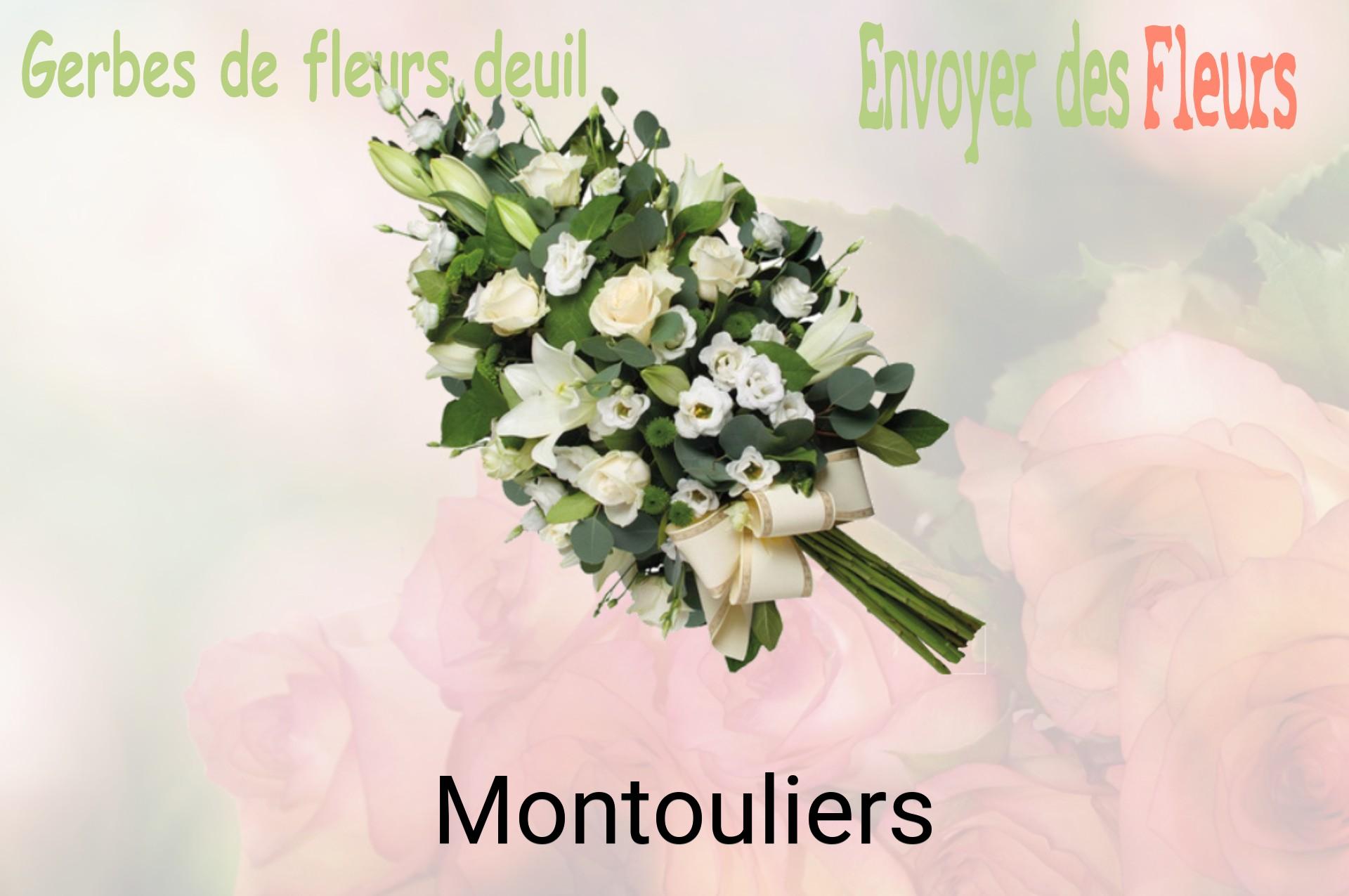 Gerbe de fleurs de deuil livrée à Montouliers